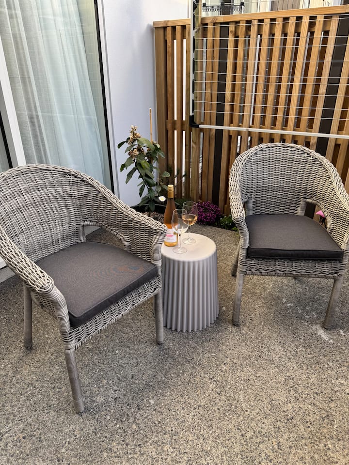 Private courtyard seating area